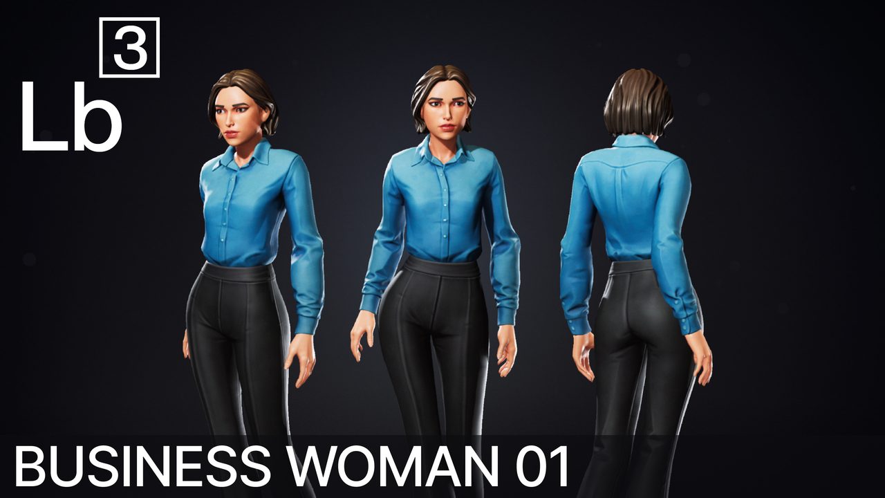 Business Woman 01: Stylized Character