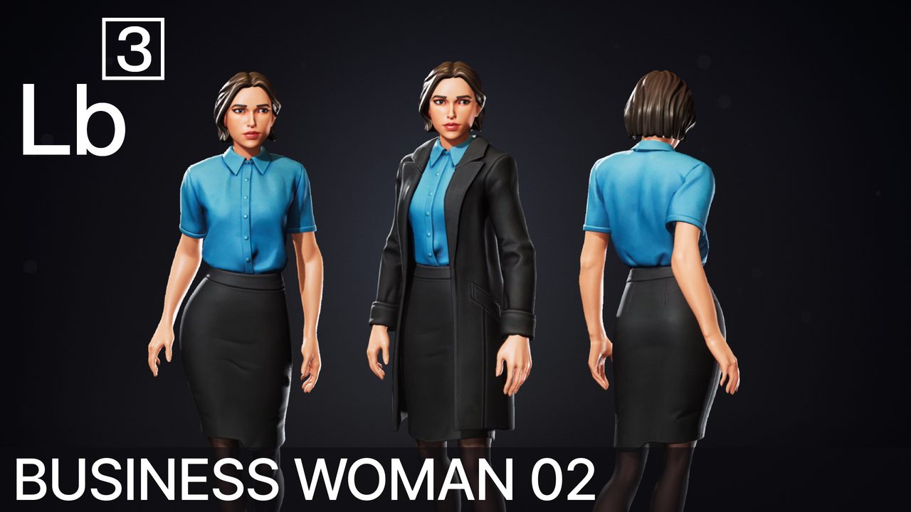 Business Woman 02: Stylized Character